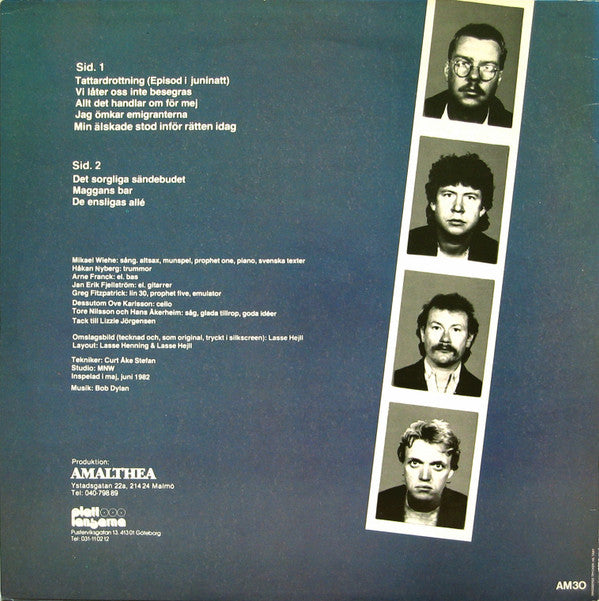 Mikael Wiehe, Håkan Nyberg, Arne Franck & Jan Erik "Fjellis" Fjellström : De Ensligas Allé (LP, Album)