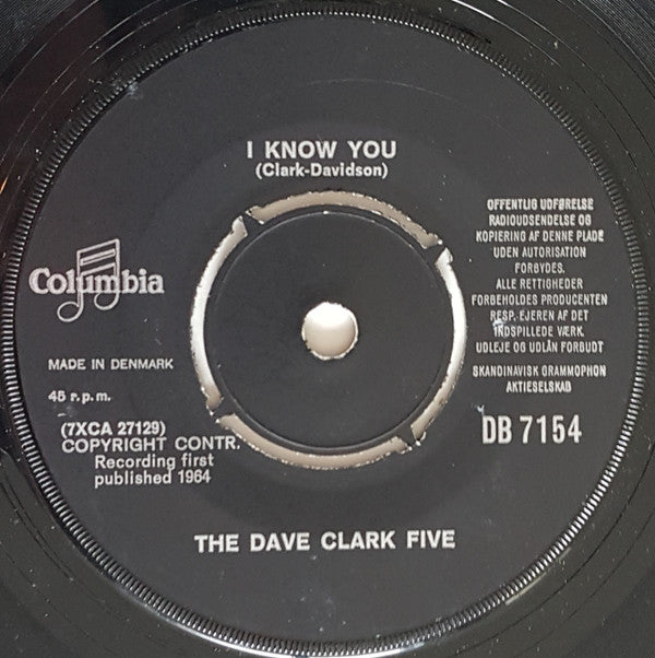 The Dave Clark Five : Glad All Over (7", Single, Mono)