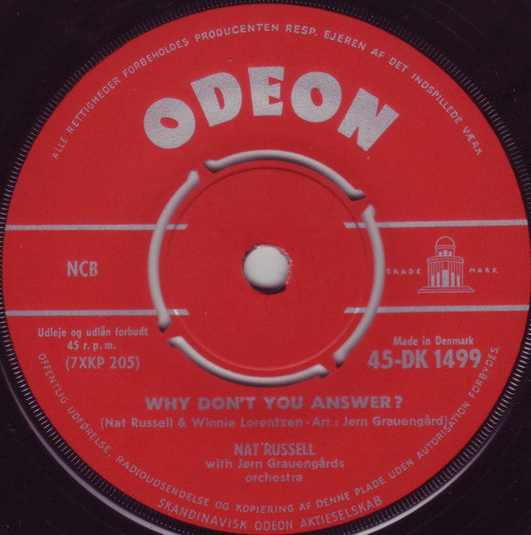 Nat Russell (2) : Why Don't You Answer? / Swanee River (7")