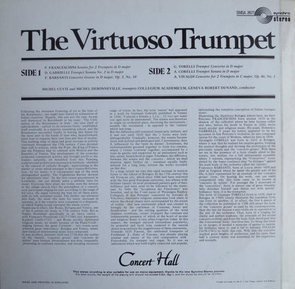 Petronio Franceschini, Domenico Gabrielli, Francesco Barsanti, Giuseppe Torelli, Arcangelo Corelli, Antonio Vivaldi : The Virtuoso Trumpet (LP, Album)