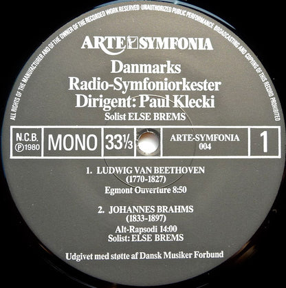 Paul Kletzki Dirigerer Danmarks Radios Symfoniorkester, Else Brems : Paul Klecki Dirigerer Danmarks Radio-Symfoniorkester (LP, Mono, Liv)