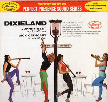 Johnny Best And His All Stars And Dick Cathcart And His All Stars : Dixieland Left And Right (LP, Album, Gat)