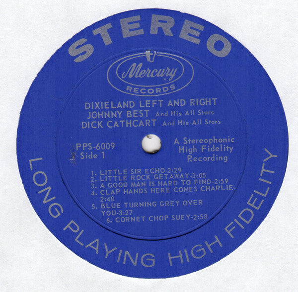 Johnny Best And His All Stars And Dick Cathcart And His All Stars : Dixieland Left And Right (LP, Album, Gat)