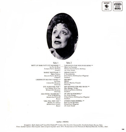 Anita Lindblom : Anita Lindblom Sjunger Edith Piaf (LP, Album)