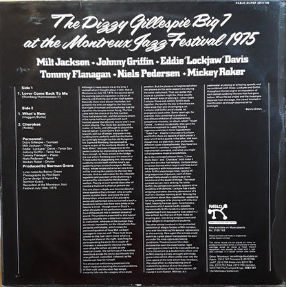 Dizzy Gillespie : The Dizzy Gillespie Big 7 At The Montreux Jazz Festival 1975 (LP)