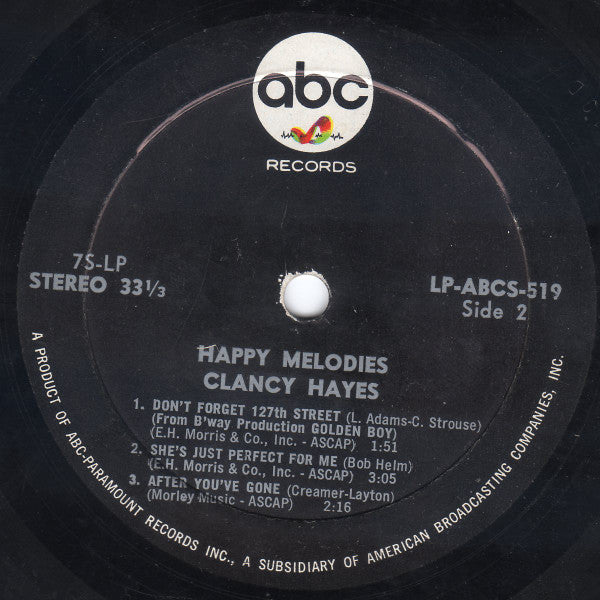 Clancy Hayes With Yank Lawson And His Yankee Clippers : Happy Melodies (7", Jukebox)