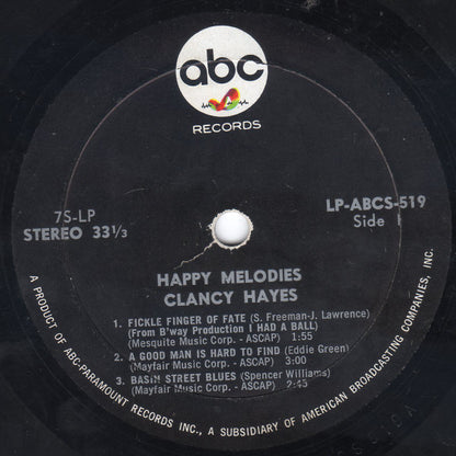 Clancy Hayes With Yank Lawson And His Yankee Clippers : Happy Melodies (7", Jukebox)