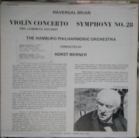 Havergal Brian : Violin Concerto; Symphony No. 28 (LP, Album, Unofficial)