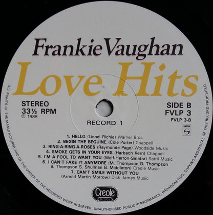 Frankie Vaughan : Love Hits & High Kicks (2xLP, Comp)