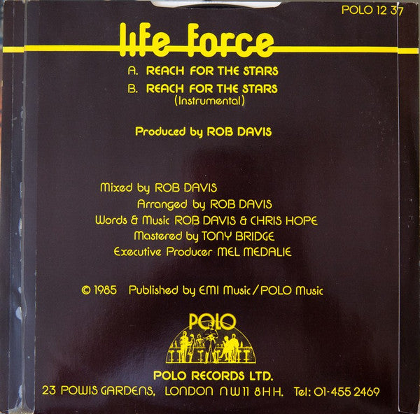 Life Force (2) : Reach For The Stars (12")