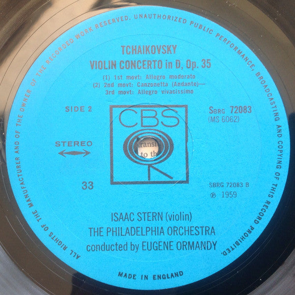 Isaac Stern, Eugene Ormandy, The Philadelphia Orchestra, Pyotr Ilyich Tchaikovsky, Felix Mendelssohn-Bartholdy : Violin Concerto In D Major /  Violin Concerto In E Minor (LP)