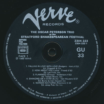 The Oscar Peterson Trio : At The Stratford Shakespearean Festival (LP, Album, Mono, RE)