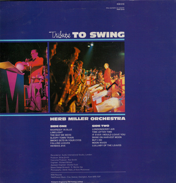 Herb Miller Orchestra : Tribute To Swing (LP, Album, Gat)