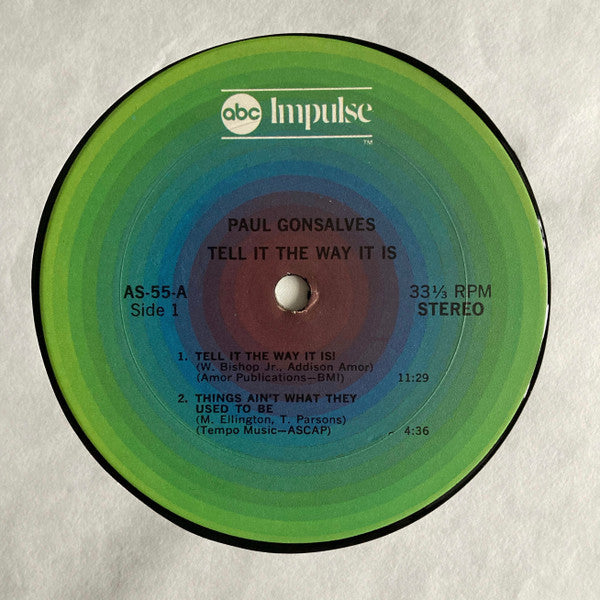 Paul Gonsalves : Tell It The Way It Is! (LP, Album)