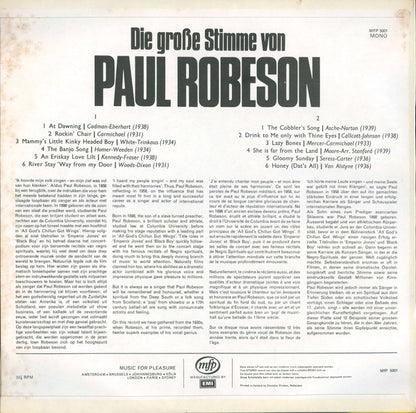 Paul Robeson : Die Große Stimme Von Paul Robeson (LP, Album, Comp, Mono)