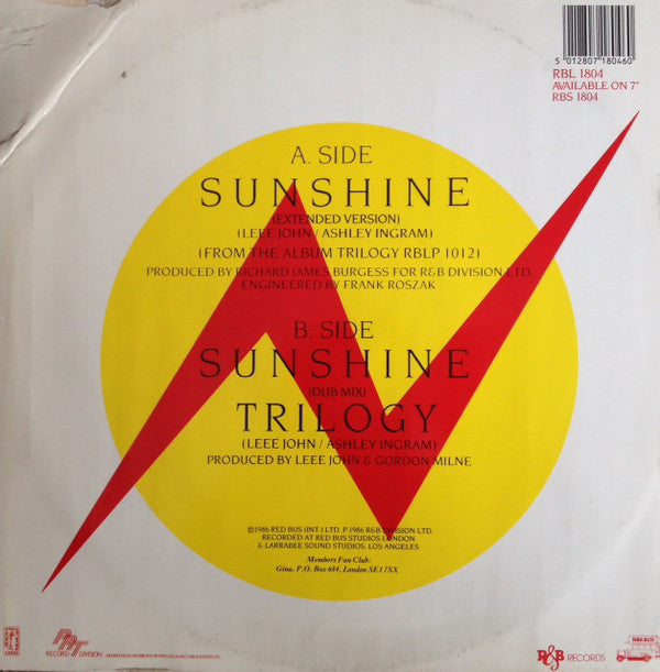 Imagination : Sunshine (12", Single)