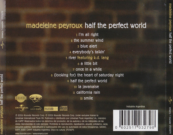 Madeleine Peyroux : Half The Perfect World (CD, Album)