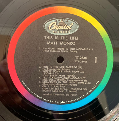 Matt Monro : This Is The Life! (LP, Mono)