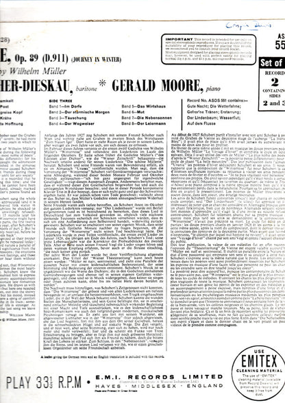 Franz Schubert, Dietrich Fischer-Dieskau, Gerald Moore : Die Winterreise (LP, S/Sided, RP + LP, RP)