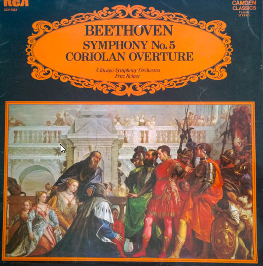 Ludwig van Beethoven, Fritz Reiner, The Chicago Symphony Orchestra : Symphony No. 5 / Coriolan Overture (LP, RE)