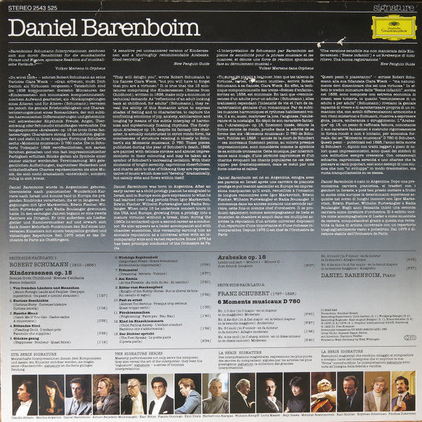 Robert Schumann, Franz Schubert, Daniel Barenboim : Kinderszenen • Moments Musicaux (LP, Comp)