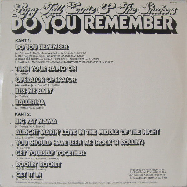 Long Tall Ernie And The Shakers : Do You Remember (LP, Comp)