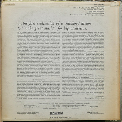 Carl Nielsen - André Previn Conducts The The London Symphony Orchestra : Symphony No. 1 (1892) (LP)