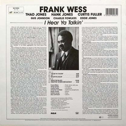 Frank Wess : I Hear Ya Talkin' (LP, Album)