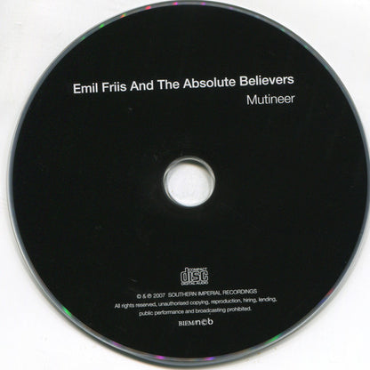 Emil Friis And The Absolute Believers : Mutineer  (CD, Album)