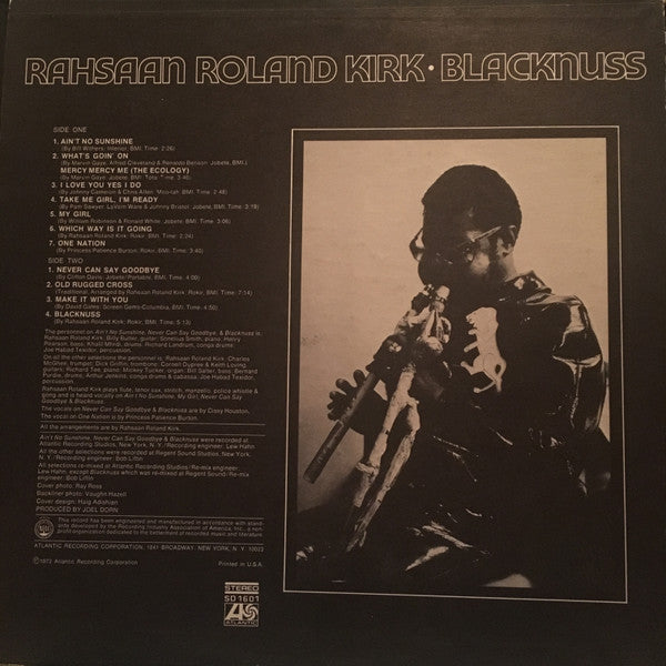 Roland Kirk : Blacknuss (LP, Album, RI )