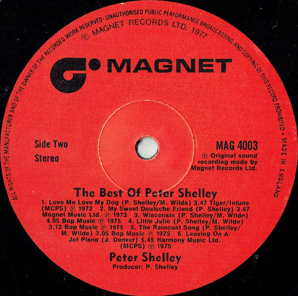 Peter Shelley : The Best Of Peter Shelley (LP, Comp)