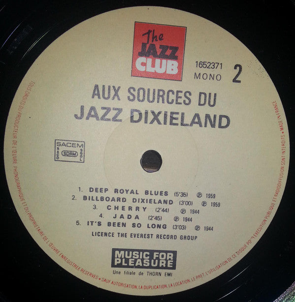 Various : Aux Sources Du Jazz Dixieland (LP, Mono, RE)