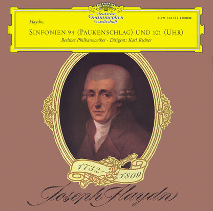 Joseph Haydn, Berliner Philharmoniker ∙ Karl Richter : Sinfonien 94 (Paukenschlag) Und 101 (Uhr) (LP, RP)