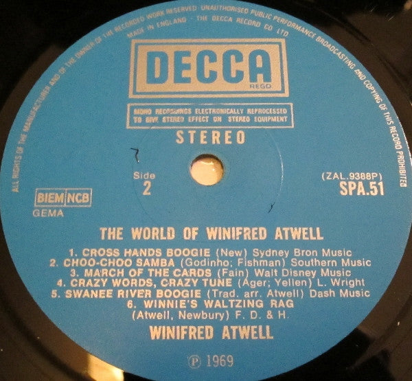 Winifred Atwell : The World Of Winifred Atwell (LP, Comp)