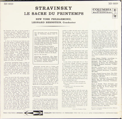 Igor Stravinsky, Leonard Bernstein, The New York Philharmonic Orchestra : Le Sacre Du Printemps (LP, 6-e)