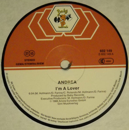 Andrea (4) : I'm A Lover (12", Maxi)