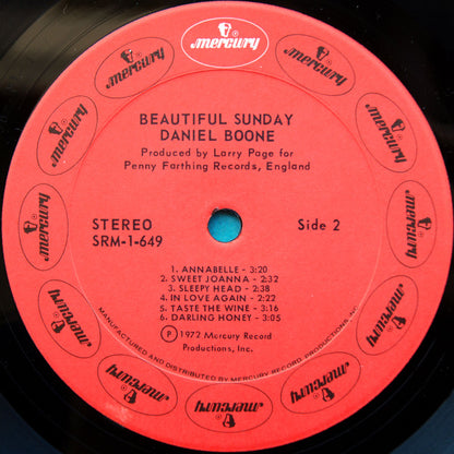 Daniel Boone : Beautiful Sunday (LP, Album, Phi)