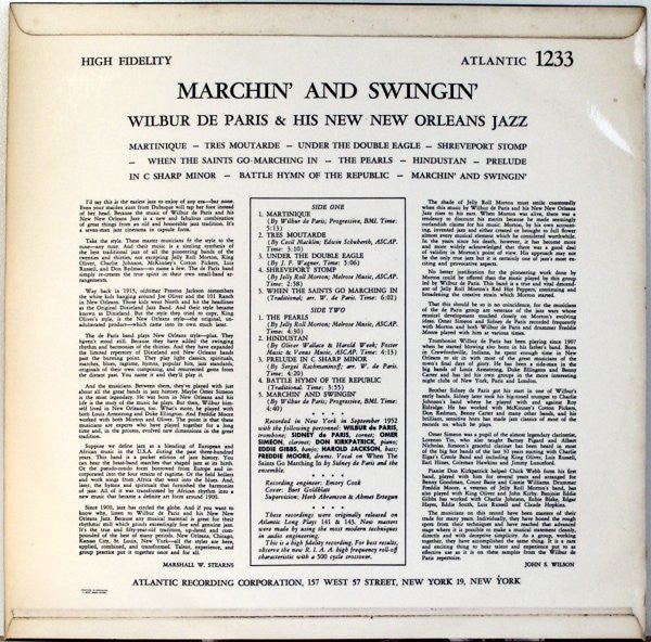 Wilbur De Paris And His New New Orleans Jazz : Marchin' And Swingin' (LP, RM)