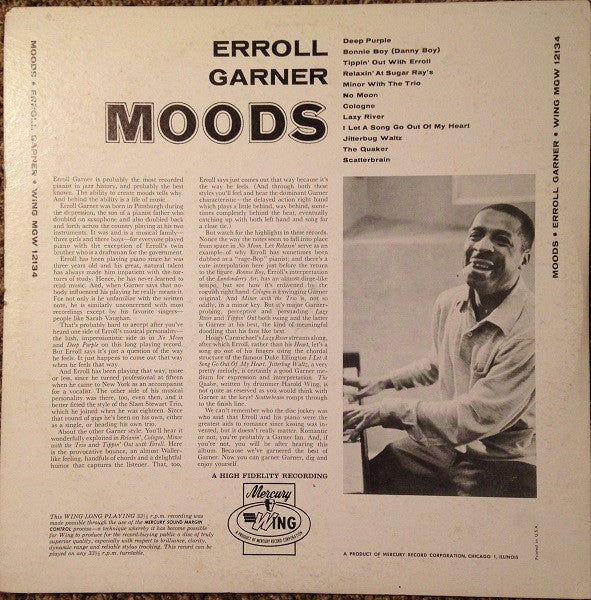 Erroll Garner : Moods (LP, Comp, Mono)