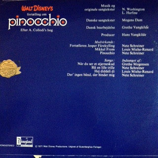 Various : Walt Disney's Pinocchio (LP, Album)