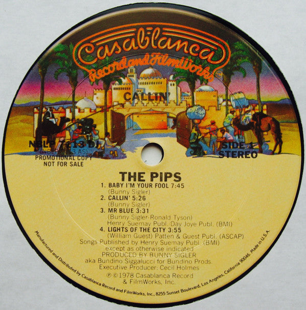 The Pips : Callin' (LP, Album, Promo)