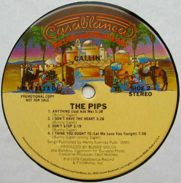 The Pips : Callin' (LP, Album, Promo)