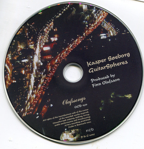 Kasper Søeborg Featuring Lars Bo Kujahn, Finn Olafsson, Vít Musil, Chris Poole, Frank Juul, Torsten Olafsson : GuitarSpheres (CD, Album)