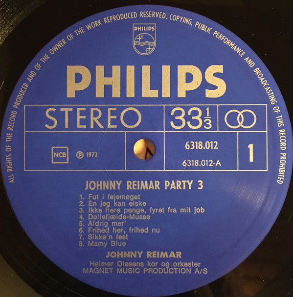 Johnny Reimar : Party 3 (LP, Album)