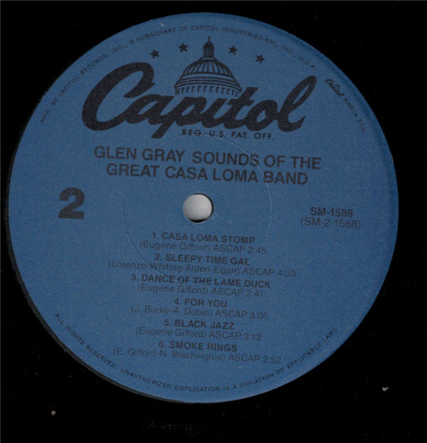 Glen Gray & The Casa Loma Orchestra : Sounds Of The Great Casa Loma Band (LP, Album, Mono, RE)