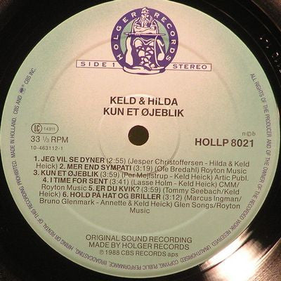 Keld & Hilda : Kun Et Øjeblik (LP, Album)