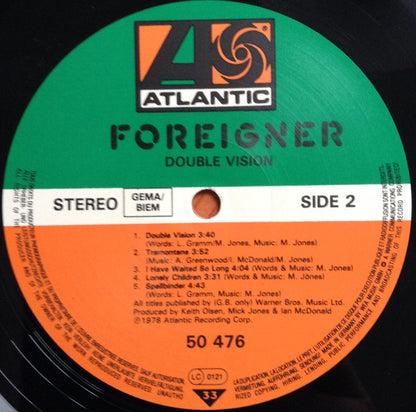 Foreigner : Double Vision (LP, Album, RE)