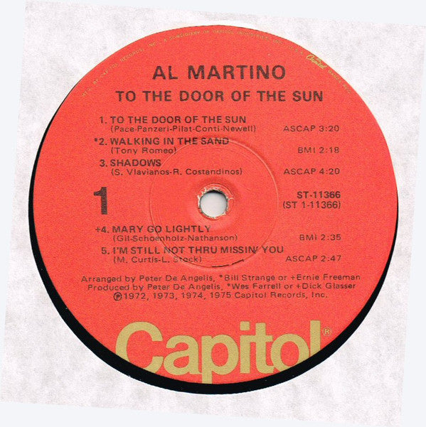 Al Martino : To The Door Of The Sun (LP)