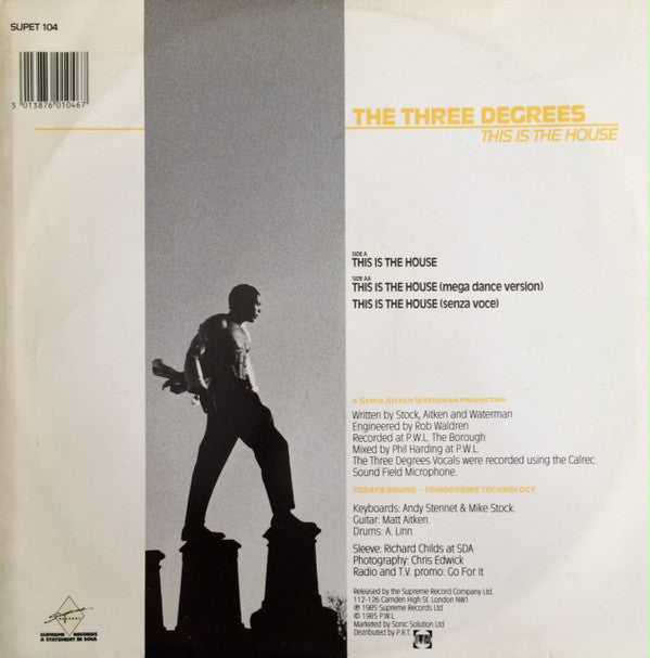 The Three Degrees : This Is The House (12", Single)