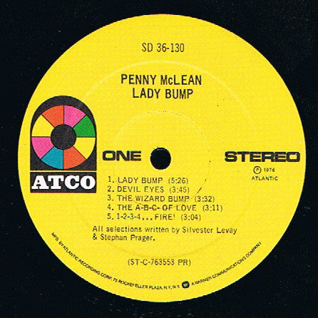 Penny McLean : Lady Bump (LP, Album, PR )